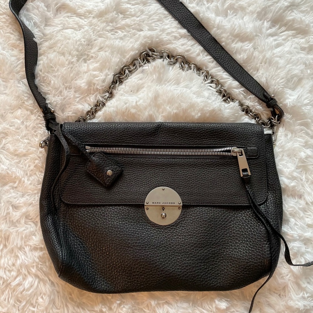 Marc Jacobs New York Black Pebbled Shoulder bag